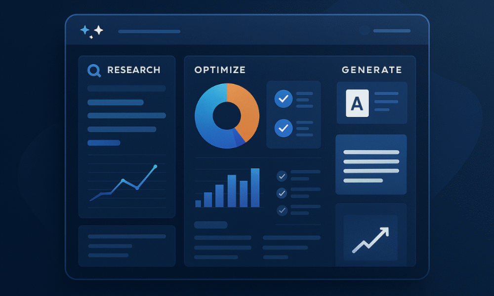 Resarching, optimizing, and generating with MarketMuse.